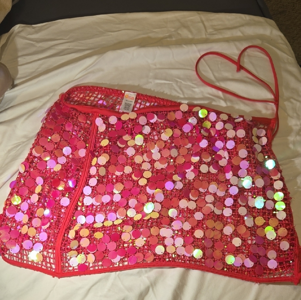 California Costumes Pink Sequin Mini Skirt